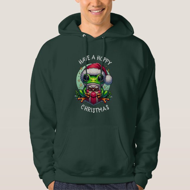 Hoppe Weihnachten | Froschpuppe Hoodie (Vorderseite)