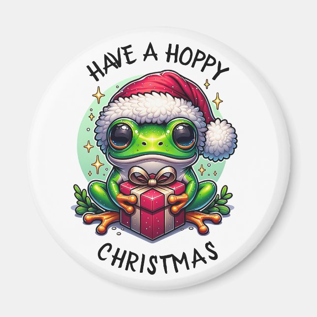Hoppe Weihnachten | Froschpuppe Magnet (Vorne)