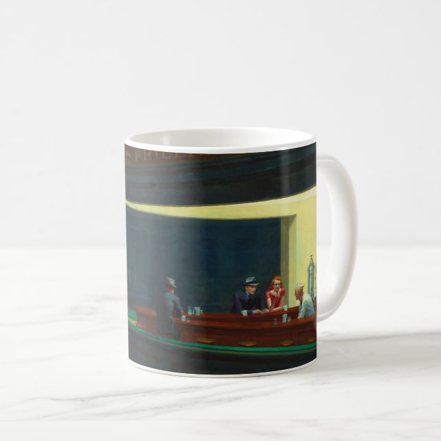 Hopper's Nighthawks Kaffeetasse (VorderseiteRechts)