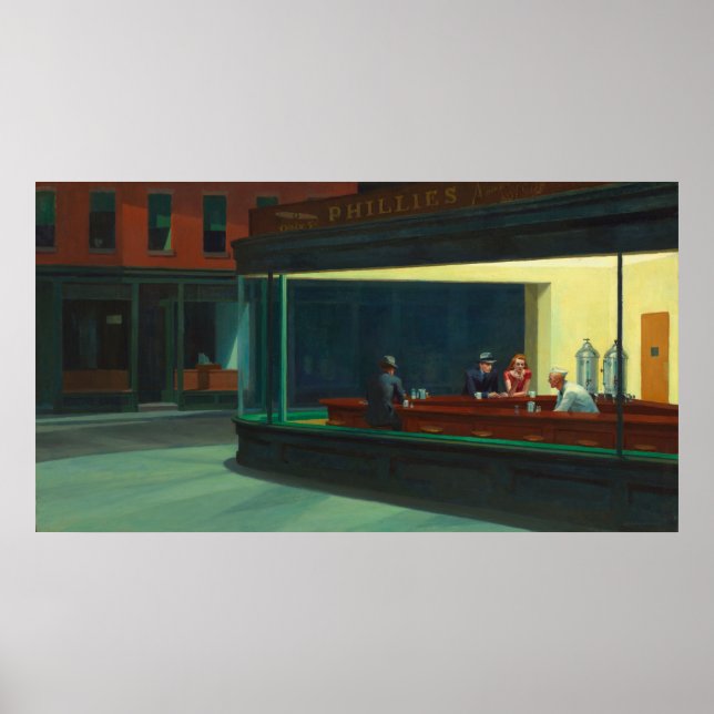 Hopper's Nighthawks Poster (Vorne)