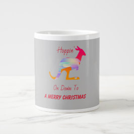 Hoppin' auf ein fröhliches Weihnachten Kangaroo Jumbo-Tasse