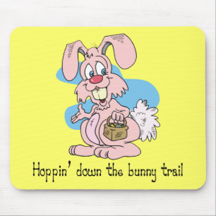 Hoppin hinunter die Häschen-Spur Mousepad