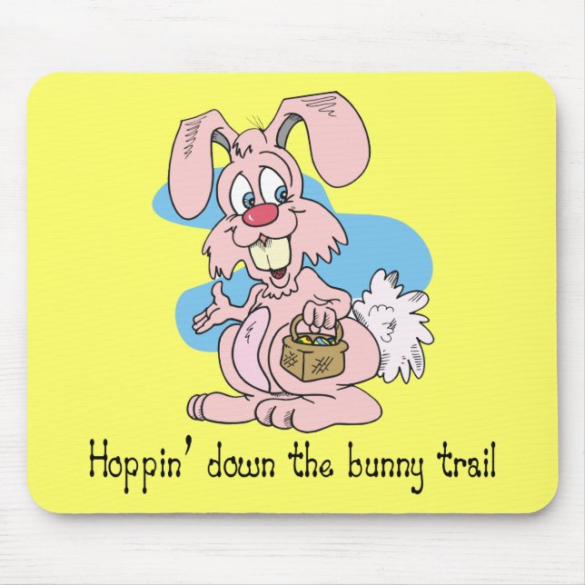 Hoppin hinunter die Häschen-Spur Mousepad (Vorne)