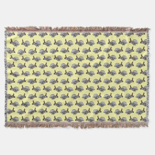 Hopping Rabbit Frenzy Throw Blanket (hellgelb) Decke