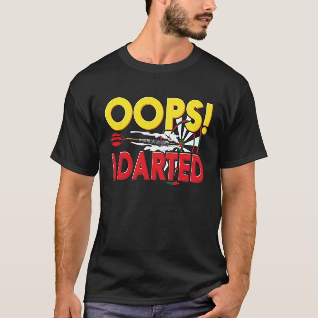 Hoppla! Darted I Darts Fun T-Shirt (Vorderseite)