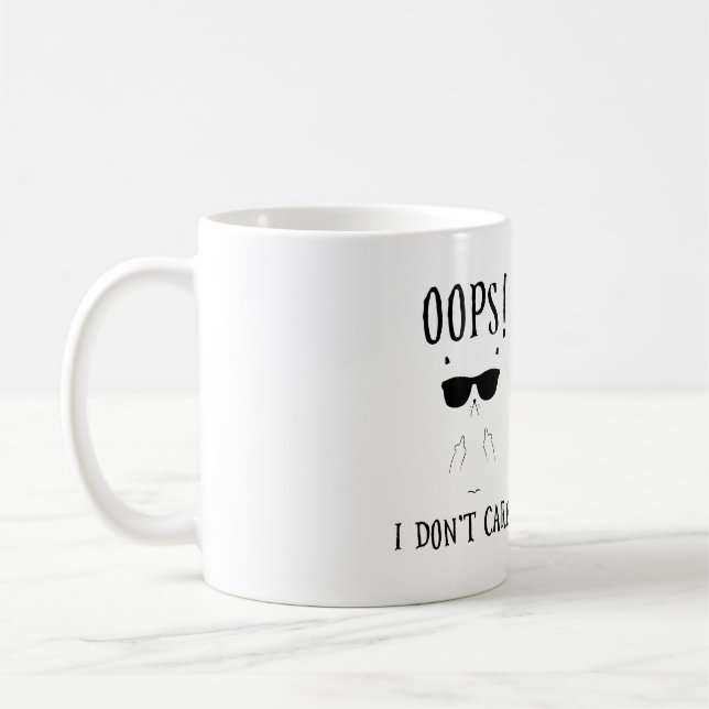 Hoppla! Das ist mir egal! Funny Cat Coffee Advocat Kaffeetasse (Links)