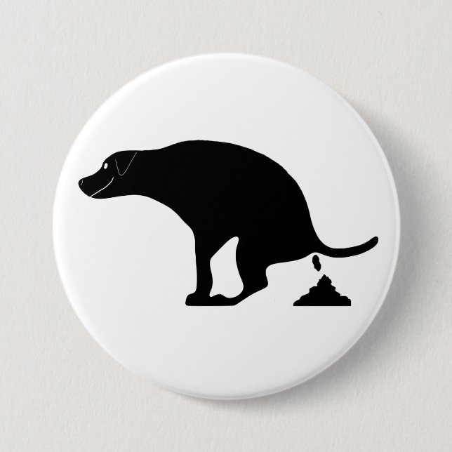Hoppla! Gefangen in dem Kackend Hund Gesetz Button (Vorderseite)