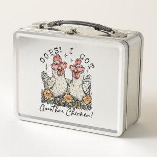 Hoppla! Ich Got noch ein Huhn - Funny Chicken Love Metall Brotdose