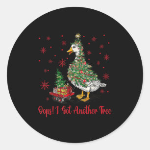 Hoppla, ich habe einen weiteren Baum Merry Goosema Runder Aufkleber