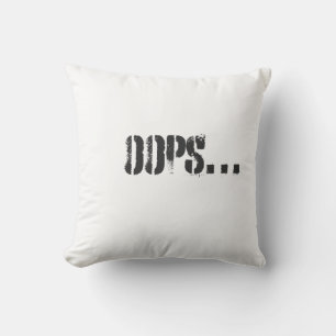 Hoppla… Lustiges Minimalistisches T-Shirt Kissen