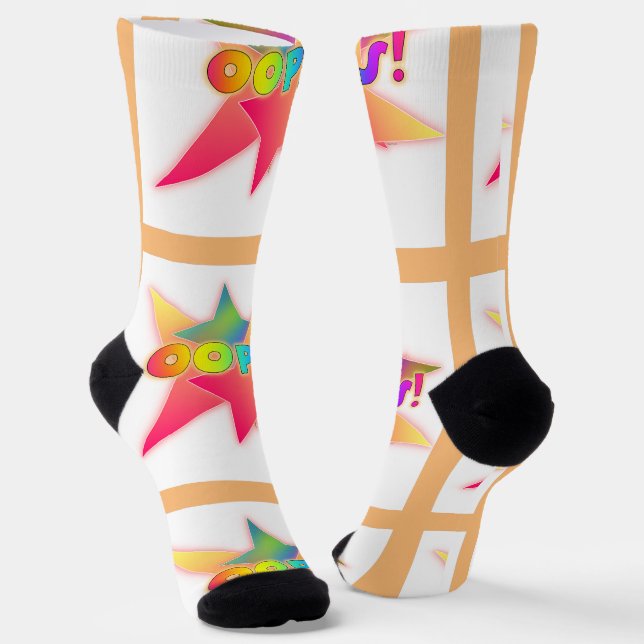 Hoppla! Quirky Comic Buch Jargon Cabin Socks Socken (Gewinkelt)