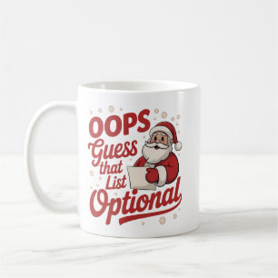 Hoppla, rate mal, diese Liste ist optional, lustig Kaffeetasse