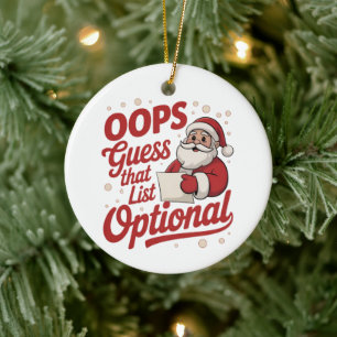 Hoppla, schätze, diese Liste ist optional, lustige Keramik Ornament