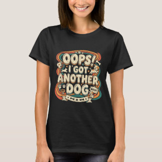Hoppla, wieder ein Hund Süß vintage Mehrfach-Tierb T-Shirt