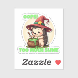 Hoppla! Zu viel Slime - Niedlicher Igel-Aufkleber Aufkleber