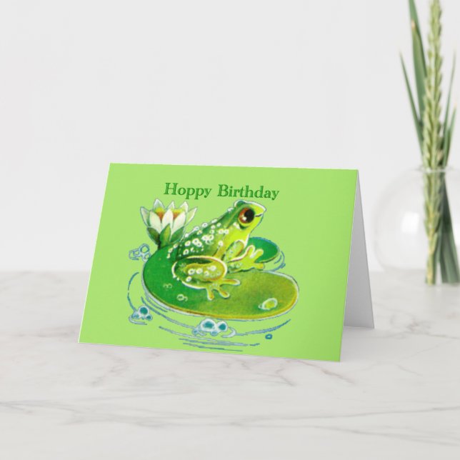 Hoppy Birthday Card (Leere) Karte (Vorderseite)