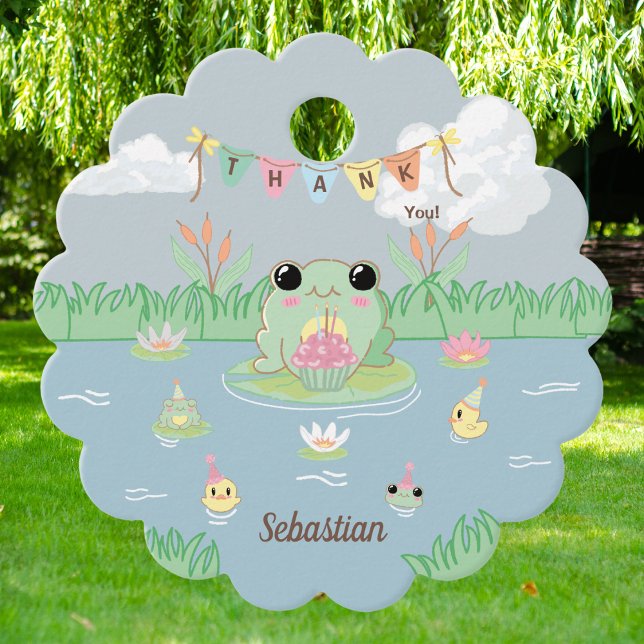 Hoppy Birthday Frog Thank You Geschenkanhänger (Von Creator hochgeladen)