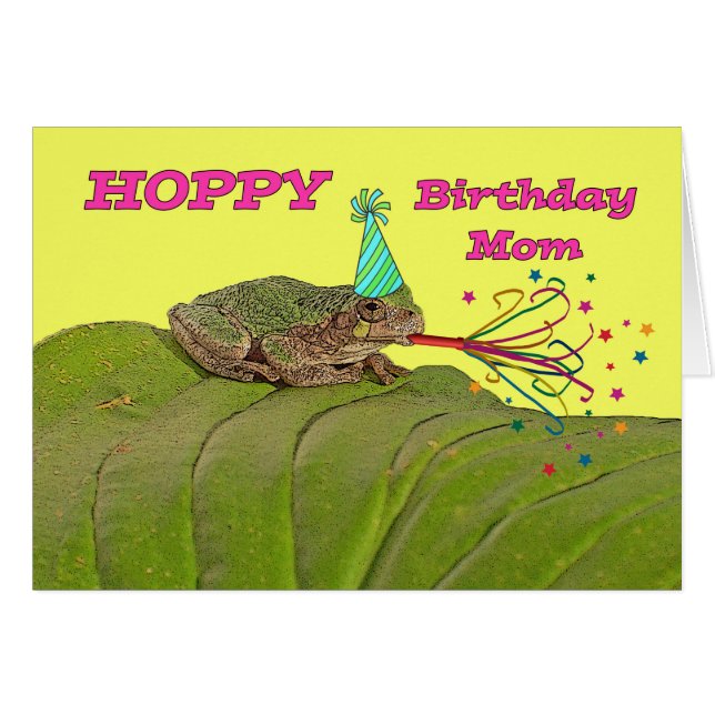 Hoppy Birthday für Mama, Frog Birthday Party (Vorderseite (Horizontal))