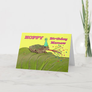 Hoppy Birthday für Mamaw, Party Frosch mit Hut Karte