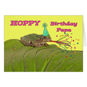 Hoppy Birthday für Papa, Party Frosch mit Hut