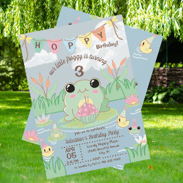 Hoppy Birthday Kids Party Invitation Einladung