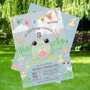 Hoppy Birthday Kinderparty-Einladung Einladung