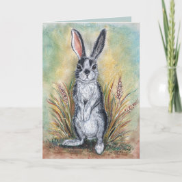 Hoppy Birthday Rabbit Painting Art Süße Tier Karte