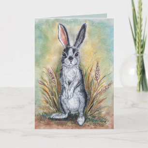 Hoppy Birthday Rabbit Painting Art Süße Tier Karte
