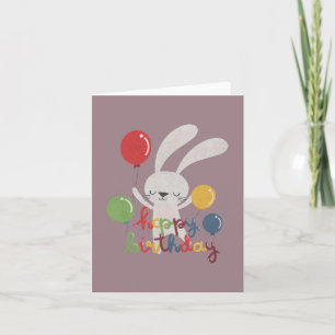 Hoppy Birthday Rabbit Pun Karte
