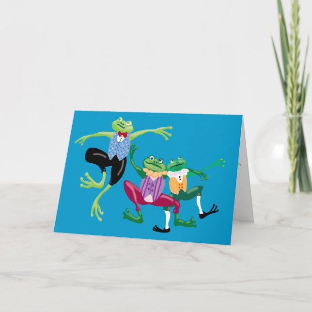 Hoppy Christmas Feiertagskarte (Vorderseite)