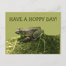 Hoppy Day Frosch Foto grün Postkarte