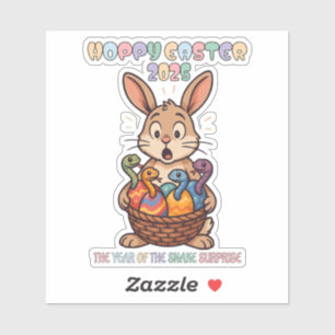 Hoppy Easter 2025: The Year of the Snake Surprise! Aufkleber