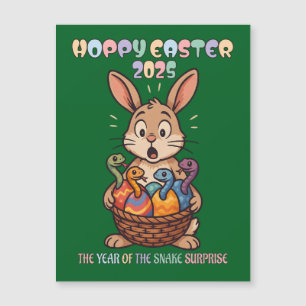 Hoppy Easter 2025: The Year of the Snake Surprise! Magnetkarte
