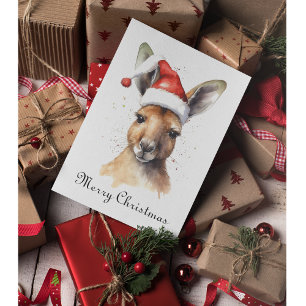 Hoppy Feiertage, Weihnachtskänguru individuell Feiertagskarte