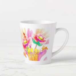 Hoppy Floral Oaster Latte Tasse