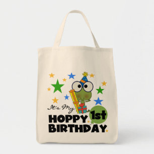 Hoppy Frog 1. Geburtstag T Shirts und Geschenke Tragetasche
