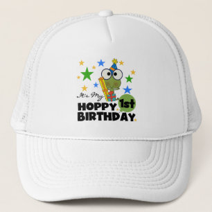 Hoppy Frog 1. Geburtstag T Shirts und Geschenke Truckerkappe