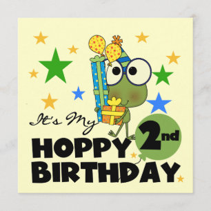 Hoppy Frog 2. Geburtstag T - Shirt und Geschenke Karte