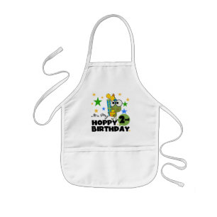 Hoppy Frog 2. Geburtstag T - Shirt und Geschenke Kinderschürze