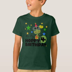Hoppy Frog 4. Geburtstag T - Shirt und Geschenke