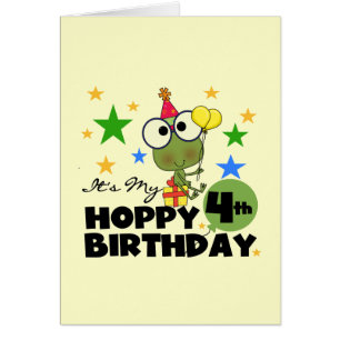 Hoppy Frog 4. Geburtstag T - Shirt und Geschenke