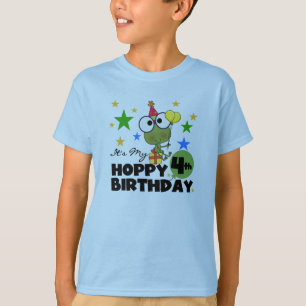Hoppy Frog 4. Geburtstag T - Shirt und Geschenke