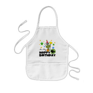 Hoppy Frog 4. Geburtstag T - Shirt und Geschenke Kinderschürze