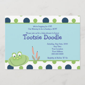 HOPPY FROG Froggy Baby Dusche Einladung