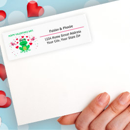 "Hoppy" Frog Happy Valentines Day Rücksendeadresse