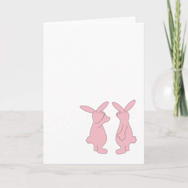 Hoppy Geburtstag Hasen Karte (Vorderseite)