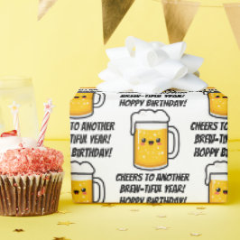 Hoppy Geburtstag, Lustiges Bier  Geschenkpapier