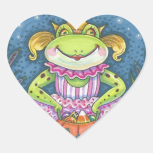 HOPPY HALLOWEEN FROG STICKERS SHEET