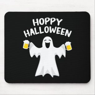 Hoppy Halloween Fun Halloween Niedlich Ghost Beer Mousepad