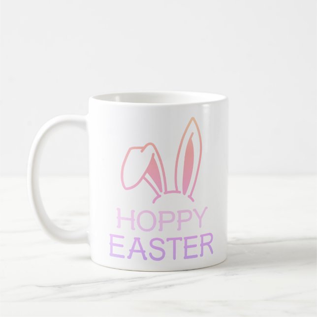 Hoppy Hare Pastel Osterklassische Tasse (Links)